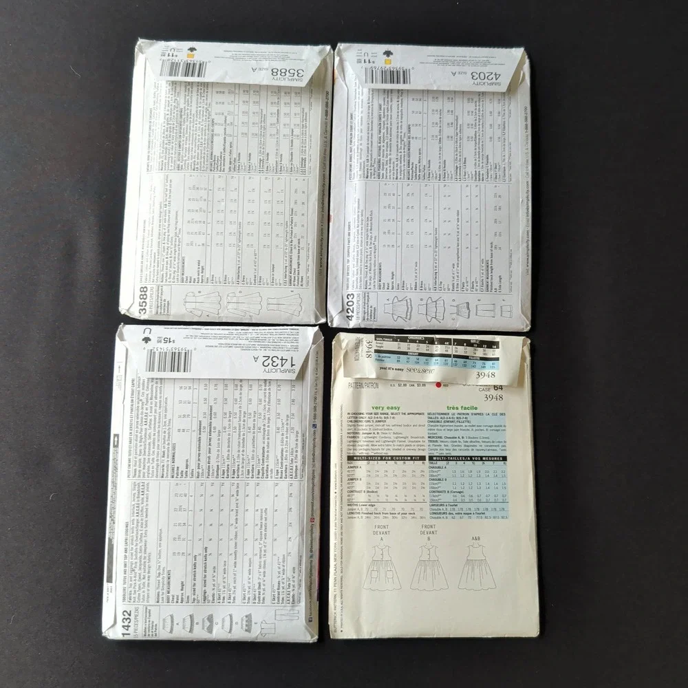 Lot of 14 Uncut Sewing Patterns Simplicity McCalls See & Sew Kids Toddler